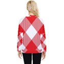 Red and white diagonal plaids Hidden Pocket Sweatshirt View2