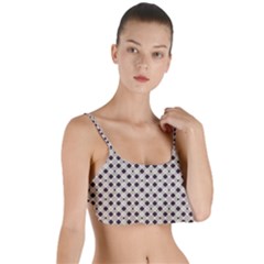 Diagonal Gray And Blue Layered Top Bikini Top  by ConteMonfrey