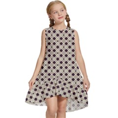 Diagonal Gray And Blue Kids  Frill Swing Dress by ConteMonfrey