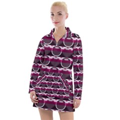 Background Geometric Pattern Orb Pattern Women s Long Sleeve Casual Dress by Ravend