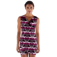 Background Geometric Pattern Orb Pattern Wrap Front Bodycon Dress by Ravend