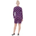 Background Geometric Pattern Orb Pattern Button Long Sleeve Dress View2