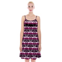 Background Geometric Pattern Orb Pattern Spaghetti Strap Velvet Dress by Ravend