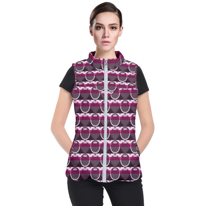 Background Geometric Pattern Orb Pattern Women s Puffer Vest