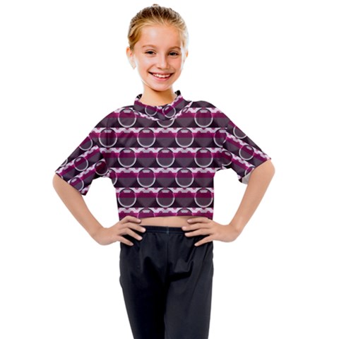 Background Geometric Pattern Orb Pattern Kids Mock Neck Tee by Ravend