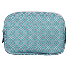 Diagonal Turquoise Plaids Make Up Pouch (small) by ConteMonfrey