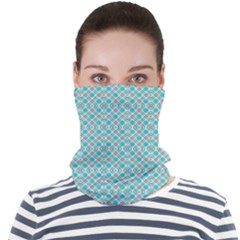 Diagonal Turquoise Plaids Face Seamless Bandana (adult) by ConteMonfrey