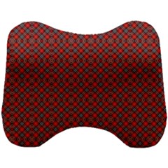 Red Diagonal Plaids Head Support Cushion by ConteMonfrey