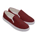 Red Diagonal Plaids Women s Canvas Slip Ons View3