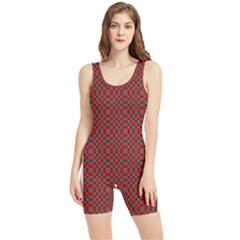 Red Diagonal Plaids Women s Wrestling Singlet by ConteMonfrey