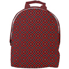 Red Diagonal Plaids Mini Full Print Backpack by ConteMonfrey