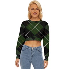 Modern Green Plaid Lightweight Long Sleeve Sweatshirt by ConteMonfrey