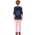 Modern Blue Plaid Kids  Quarter Sleeve Raglan Tee View2