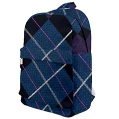 Modern Blue Plaid Classic Backpack by ConteMonfrey