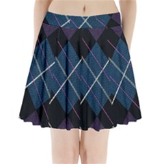 Modern Blue Plaid Pleated Mini Skirt by ConteMonfrey