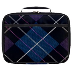 Modern Blue Plaid Full Print Lunch Bag by ConteMonfrey