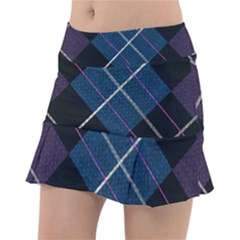 Modern Blue Plaid Classic Tennis Skirt by ConteMonfrey