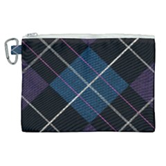 Modern Blue Plaid Canvas Cosmetic Bag (xl) by ConteMonfrey