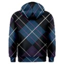 Modern Blue Plaid Men s Overhead Hoodie View2