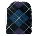 Modern Blue Plaid Drawstring Pouch (3XL) View2