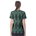 Dark Green Multi Colors Plaid  Women s Sport Mesh Tee View2