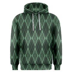 Dark Green Multi Colors Plaid  Men s Overhead Hoodie by ConteMonfrey