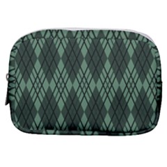 Dark Green Multi Colors Plaid  Make Up Pouch (small) by ConteMonfrey