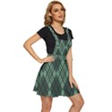 Dark Green Multi Colors Plaid  Apron Dress View3