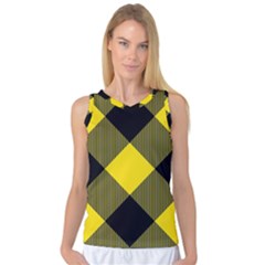 Dark Yellow Diagonal Plaids Women s Basketball Tank Top by ConteMonfrey