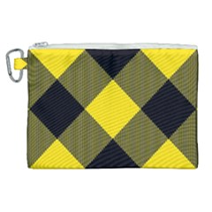 Dark Yellow Diagonal Plaids Canvas Cosmetic Bag (xl) by ConteMonfrey