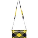 Dark Yellow diagonal plaids Mini Crossbody Handbag View2