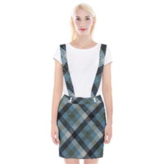 Black And Blue Iced Plaids  Braces Suspender Skirt by ConteMonfrey