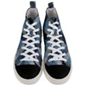 Black And Blue Iced Plaids  Men s Mid-Top Canvas Sneakers View1