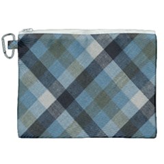 Black And Blue Iced Plaids  Canvas Cosmetic Bag (xxl) by ConteMonfrey