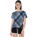 Black And Blue Iced Plaids  Open Back Sport Tee View1