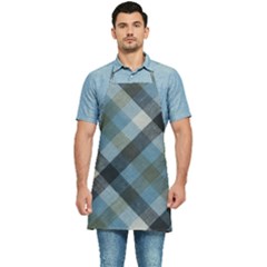 Black And Blue Iced Plaids  Kitchen Apron by ConteMonfrey