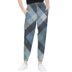 Black And Blue Iced Plaids  Tapered Pants by ConteMonfrey