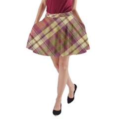 Beetle Juice Plaids  A-line Pocket Skirt by ConteMonfrey