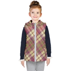 Beetle Juice Plaids  Kids  Hooded Puffer Vest by ConteMonfrey