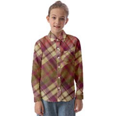 Beetle Juice Plaids  Kids  Long Sleeve Shirt by ConteMonfrey