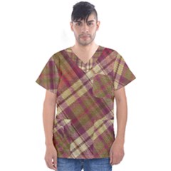 Beetle Juice Plaids  Men s V-neck Scrub Top