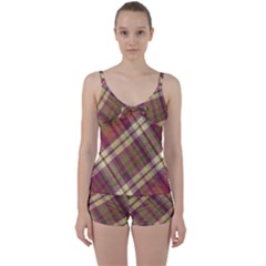 Beetle Juice Plaids  Tie Front Two Piece Tankini