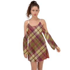 Beetle Juice Plaids  Kimono Sleeves Boho Dress by ConteMonfrey