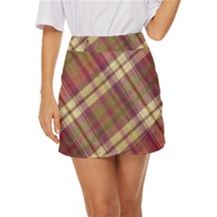 Beetle Juice Plaids  Mini Front Wrap Skirt by ConteMonfrey