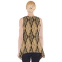 Coffee Diagonal Plaids Side Drop Tank Tunic View2