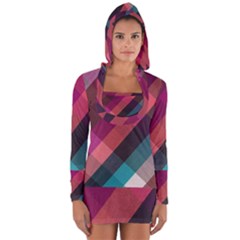 Multicolor Plaids Long Sleeve Hooded T-shirt by ConteMonfrey