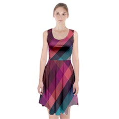 Multicolor Plaids Racerback Midi Dress by ConteMonfrey