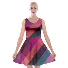 Multicolor Plaids Velvet Skater Dress by ConteMonfrey