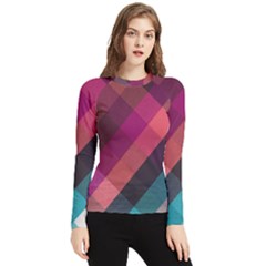 Multicolor Plaids Women s Long Sleeve Rash Guard