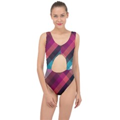 Multicolor Plaids Center Cut Out Swimsuit by ConteMonfrey